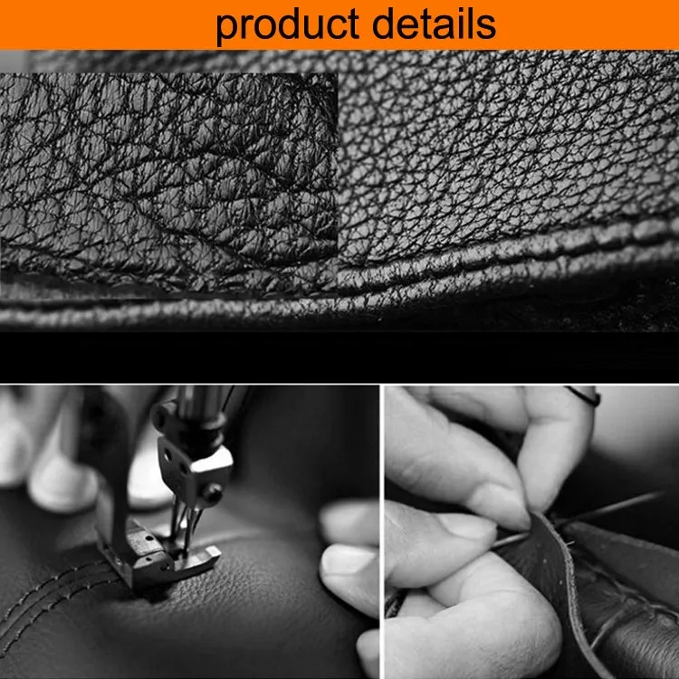 1 Pair JJ-2002 Outdoor Gardening Cut-Proof Genuine Leather Welding Gloves, Length 35cm(Black)