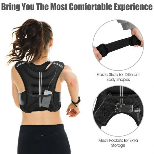 16LBS Workout Weighted Vest with Mesh Bag Adjustable Buckle