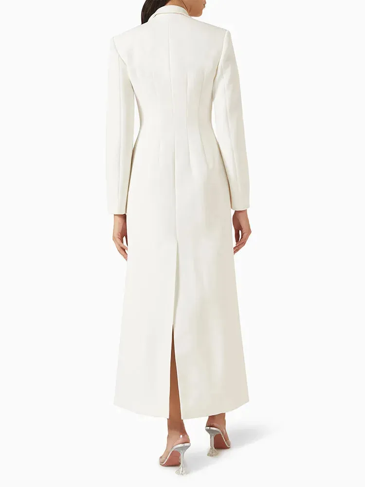 A&A Belted Collar Maxi Tunic Trench Coat