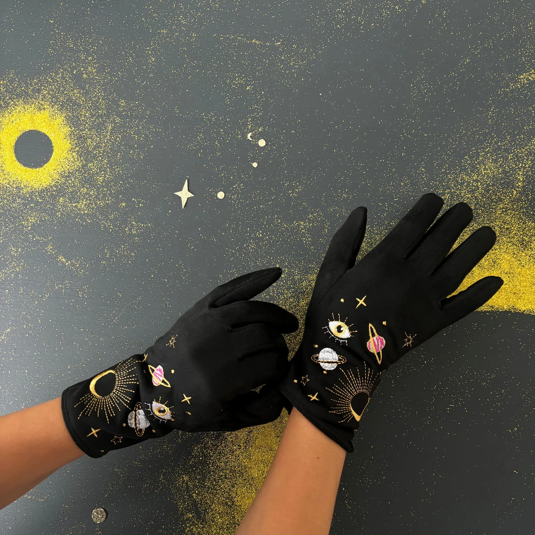 After Dark Embroidered Gloves