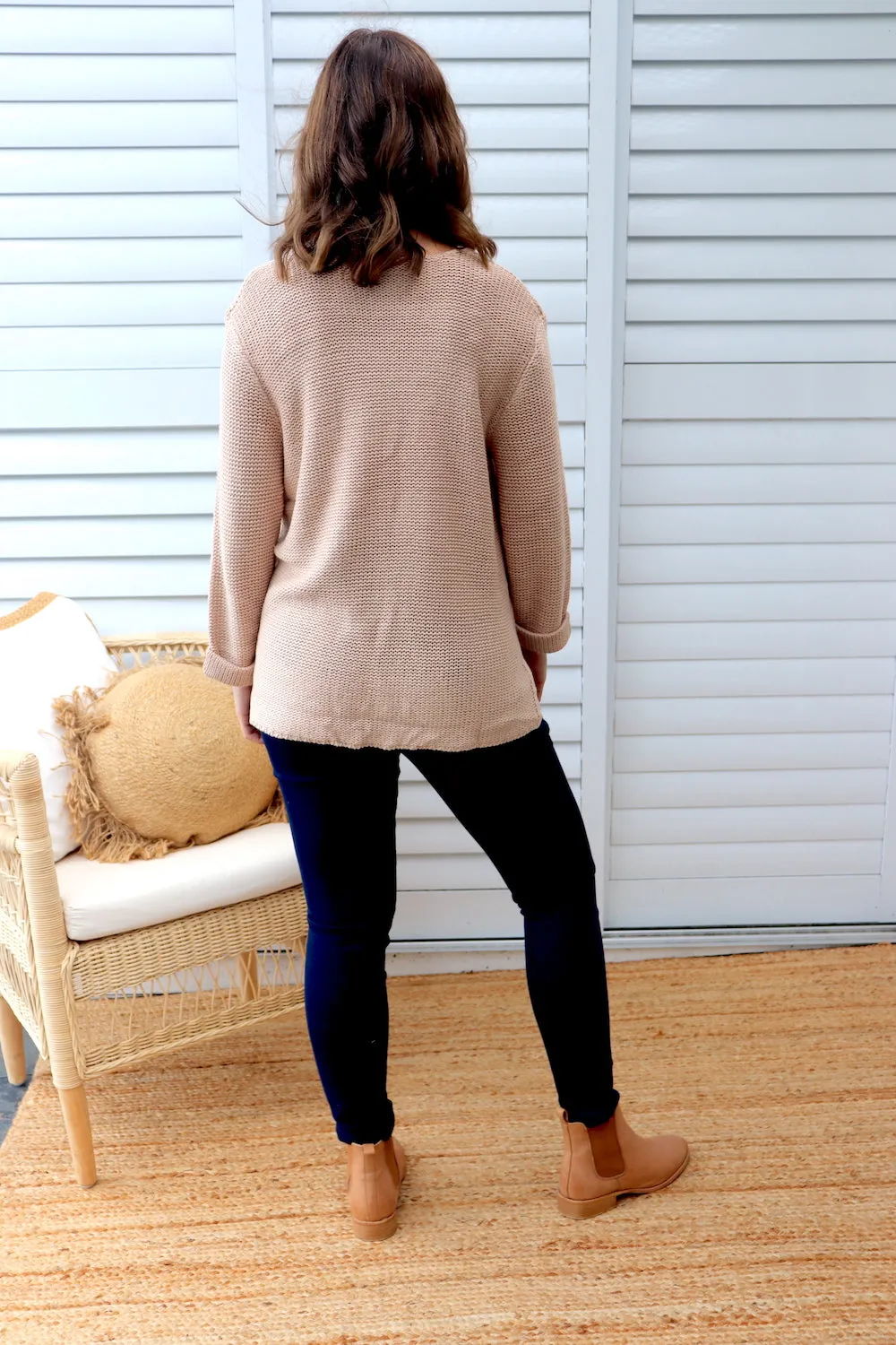 Alex Knit Sweater in Latte