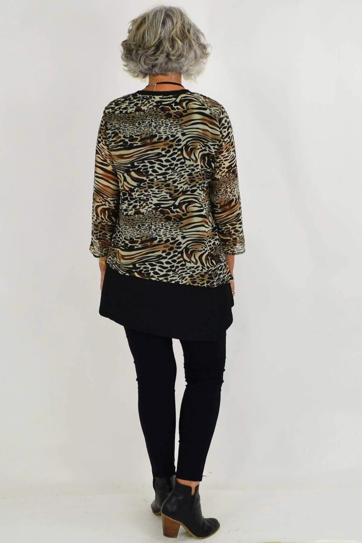 Annie Animal Print Tunic Top