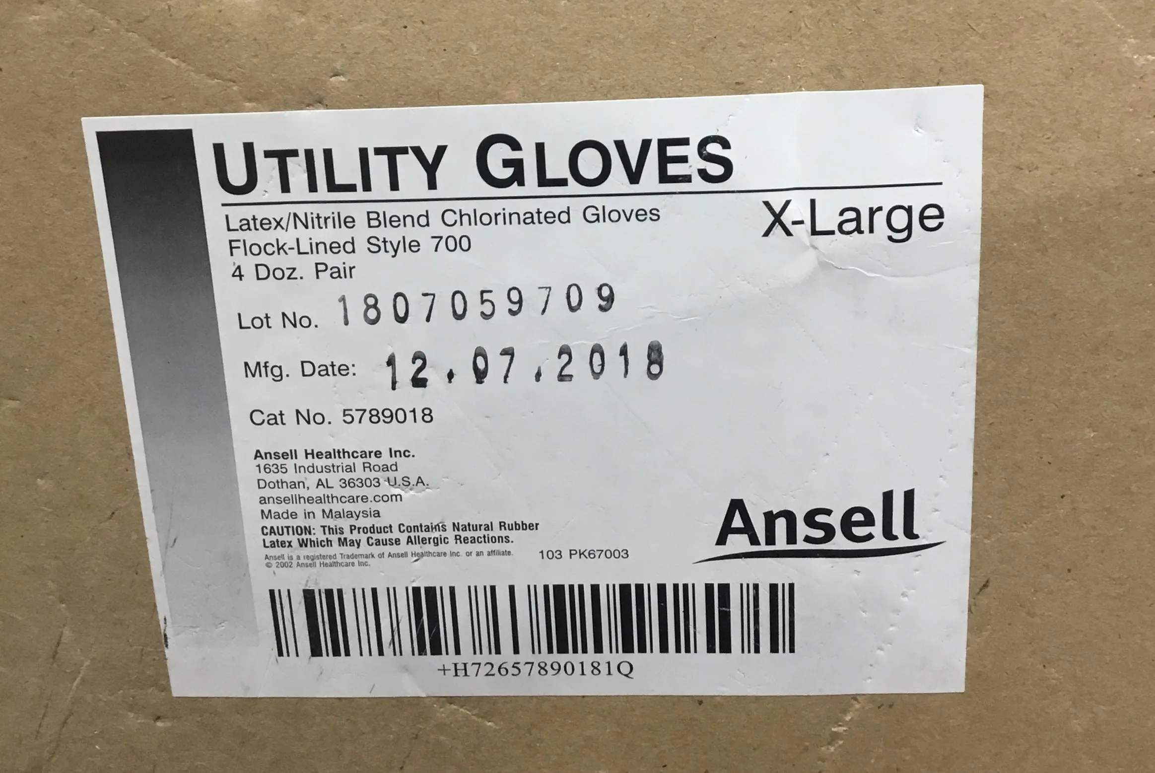 Ansell Utility Gloves X-Large