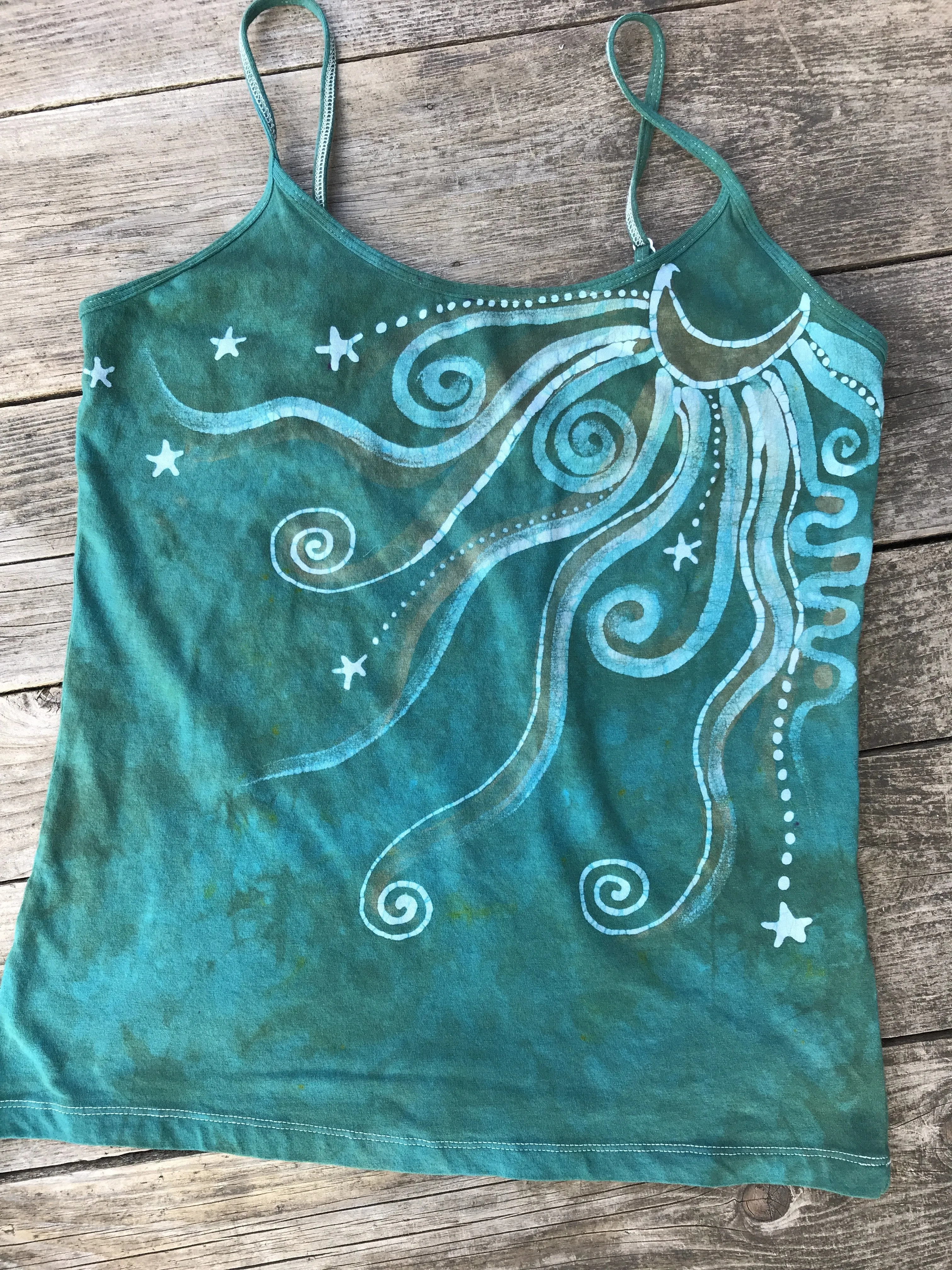 Aqua Moonbeams Batik Camisole