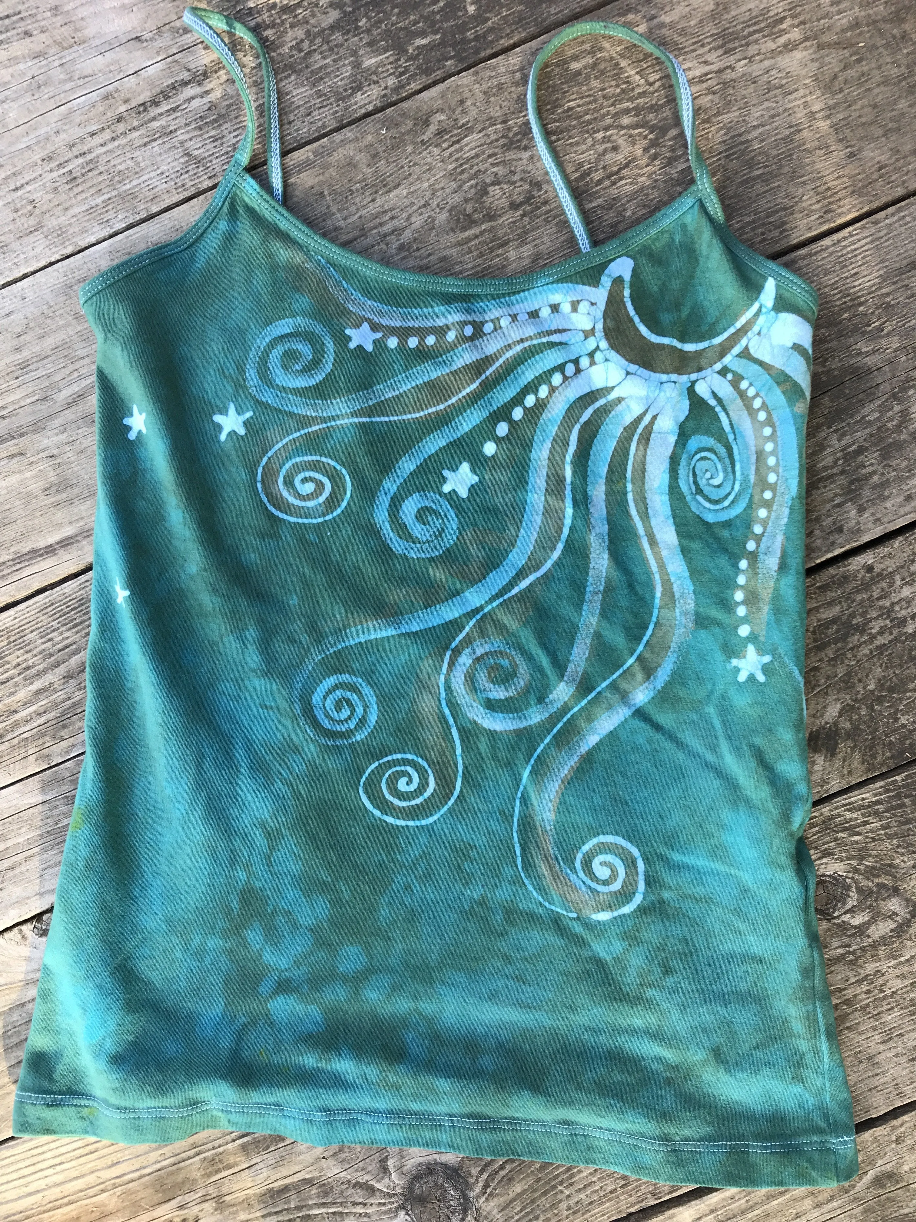 Aqua Moonbeams Batik Camisole