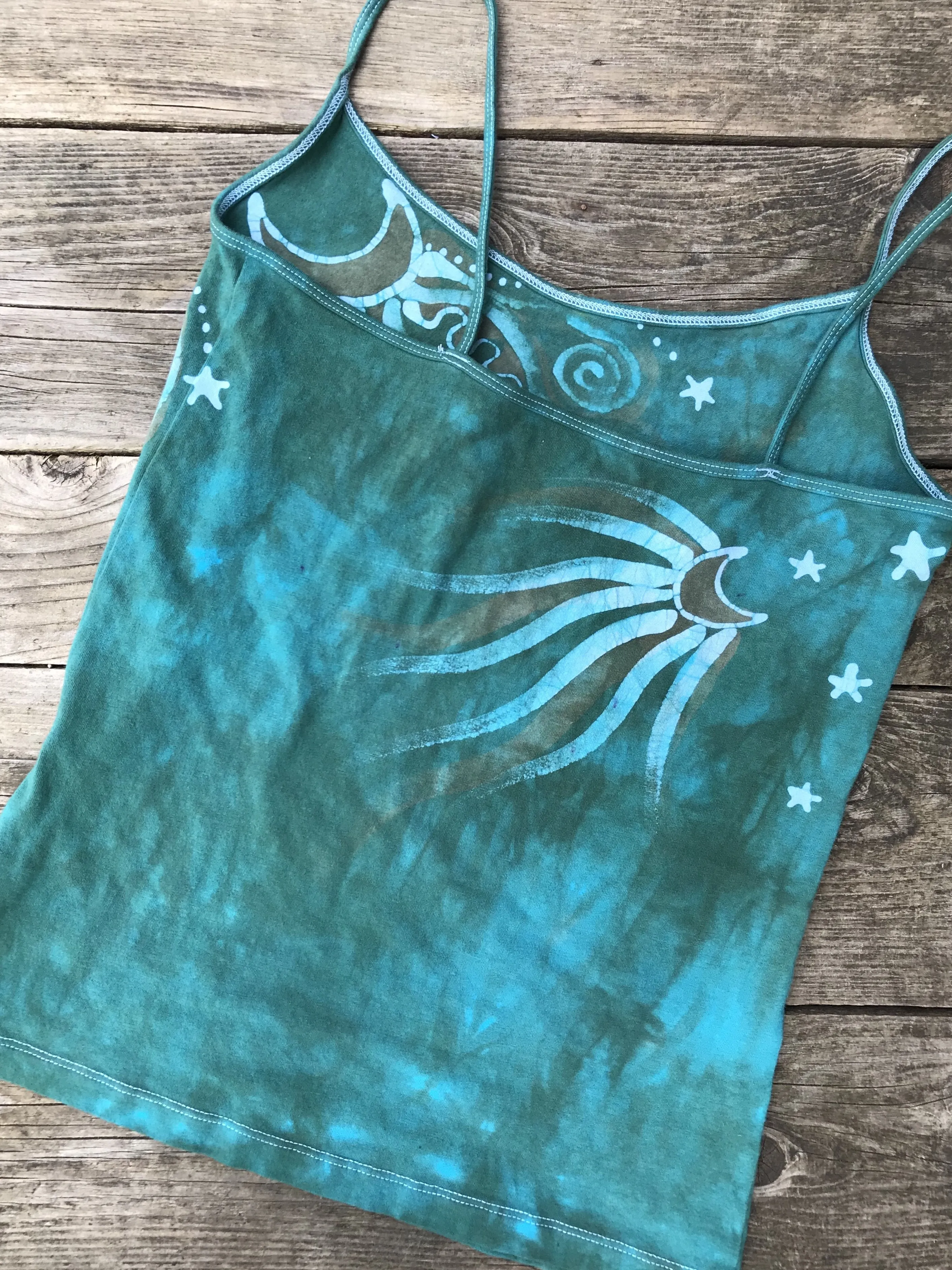 Aqua Moonbeams Batik Camisole