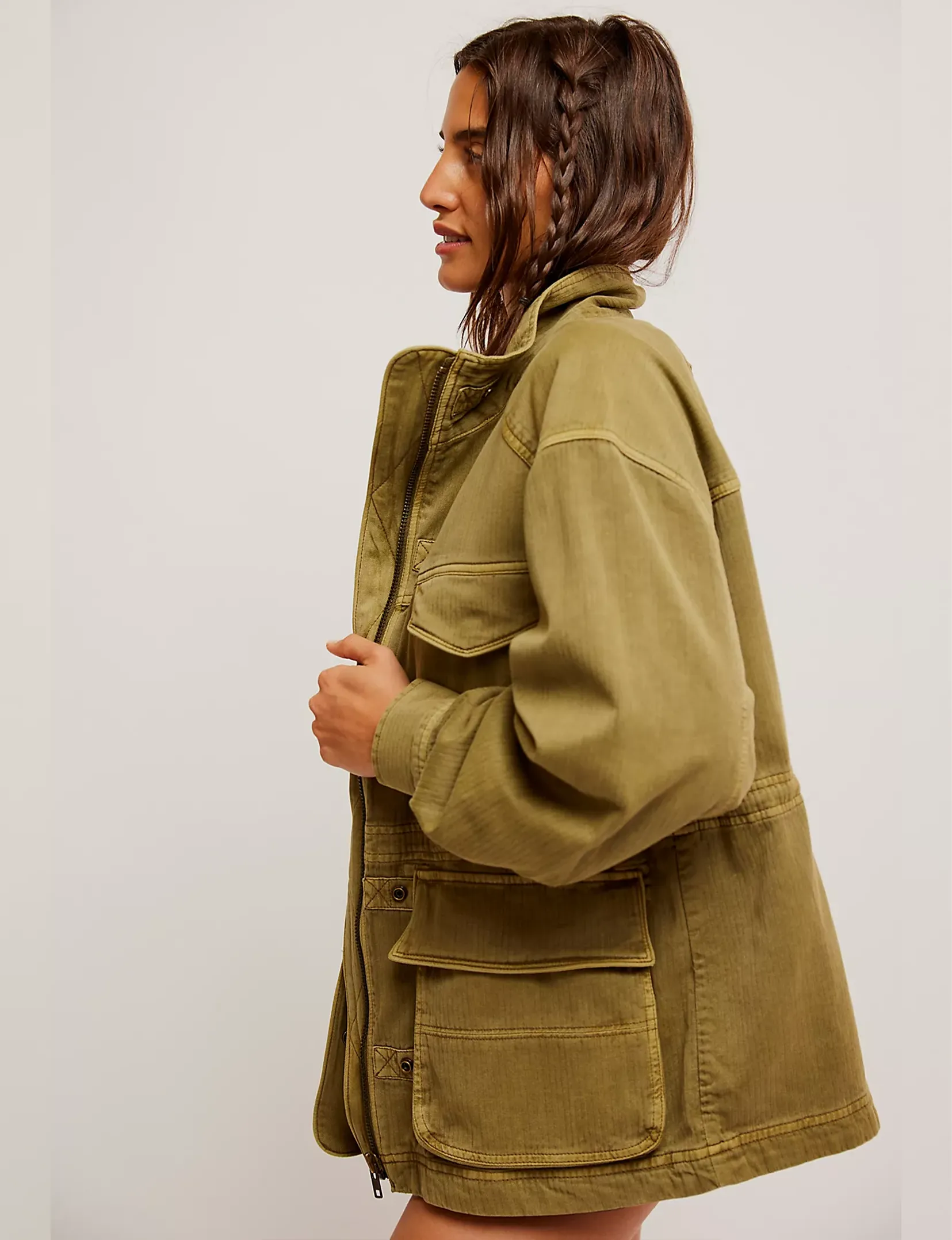 Arya Utility Jacket, Dried Herb