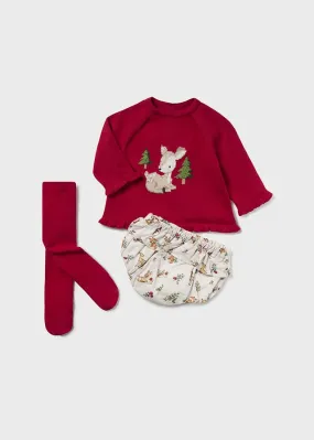 AW24 Mayoral Baby Red Jam Pants Set 2243