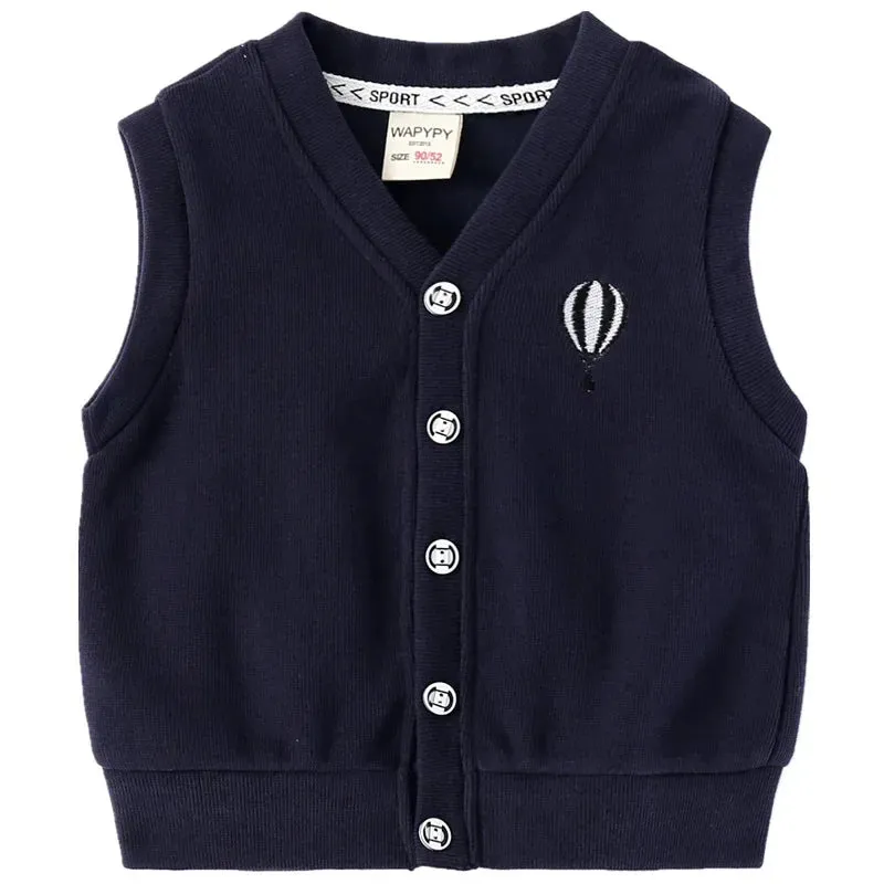 Baloon Waistcoat for Boys Spring Fall Toddler Vests Cotton Children's Coat Clothes