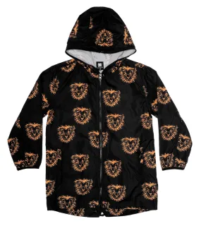 band of boys rain jacket lion mane - black