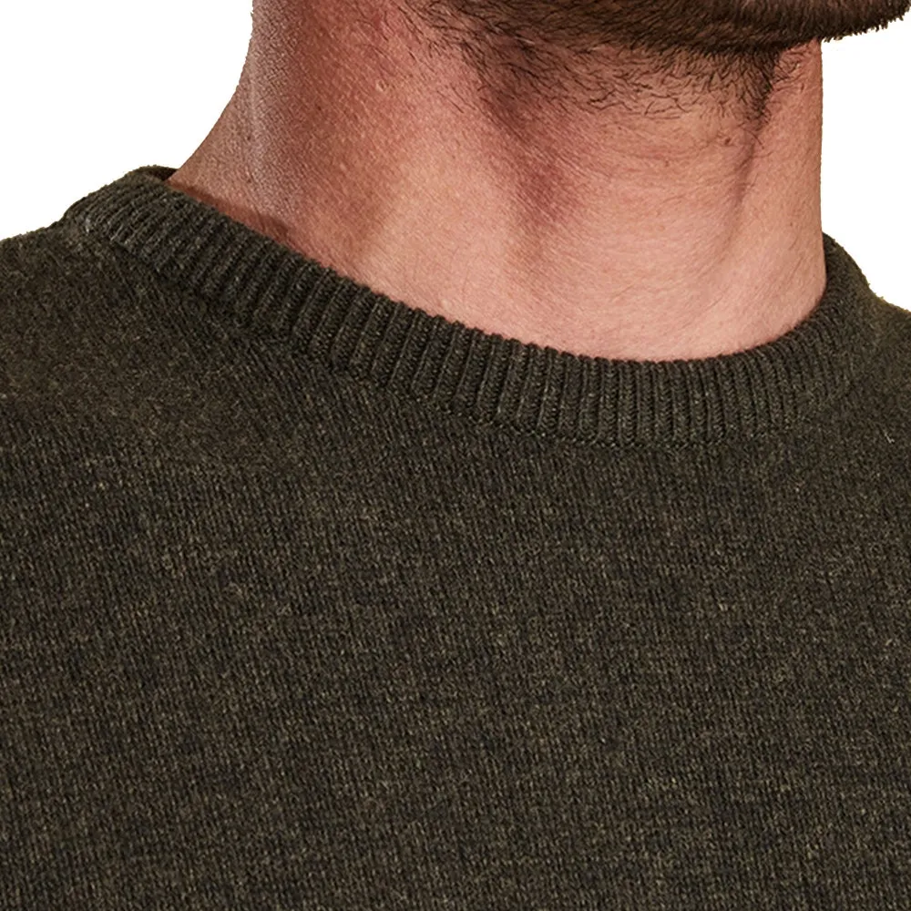 Barbour Men's Harold Crew Neck Jumper in Olive