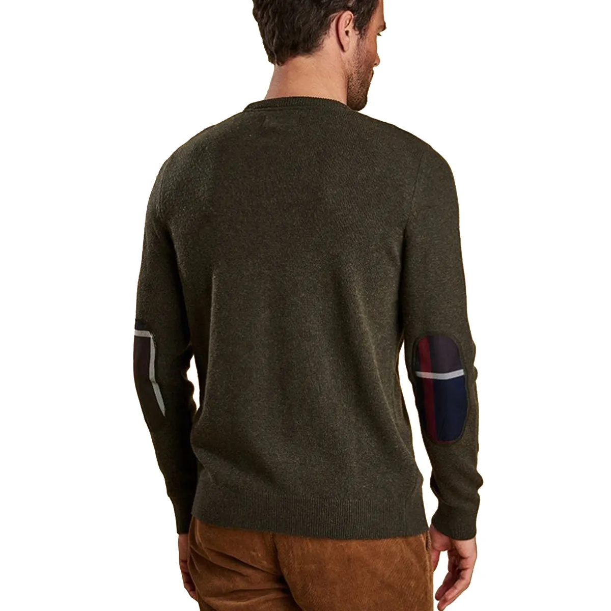 Barbour Men's Harold Crew Neck Jumper in Olive