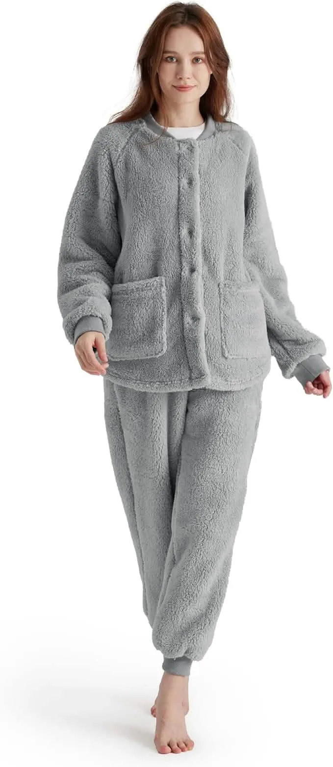 Bedsure Ultra-soft Shaggy Sherpa Loungewear Set