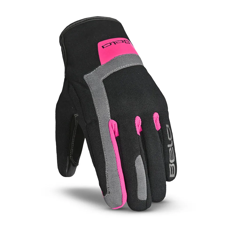 Bela Galaxy Winter Lady Motorcycle Gloves Black Pink