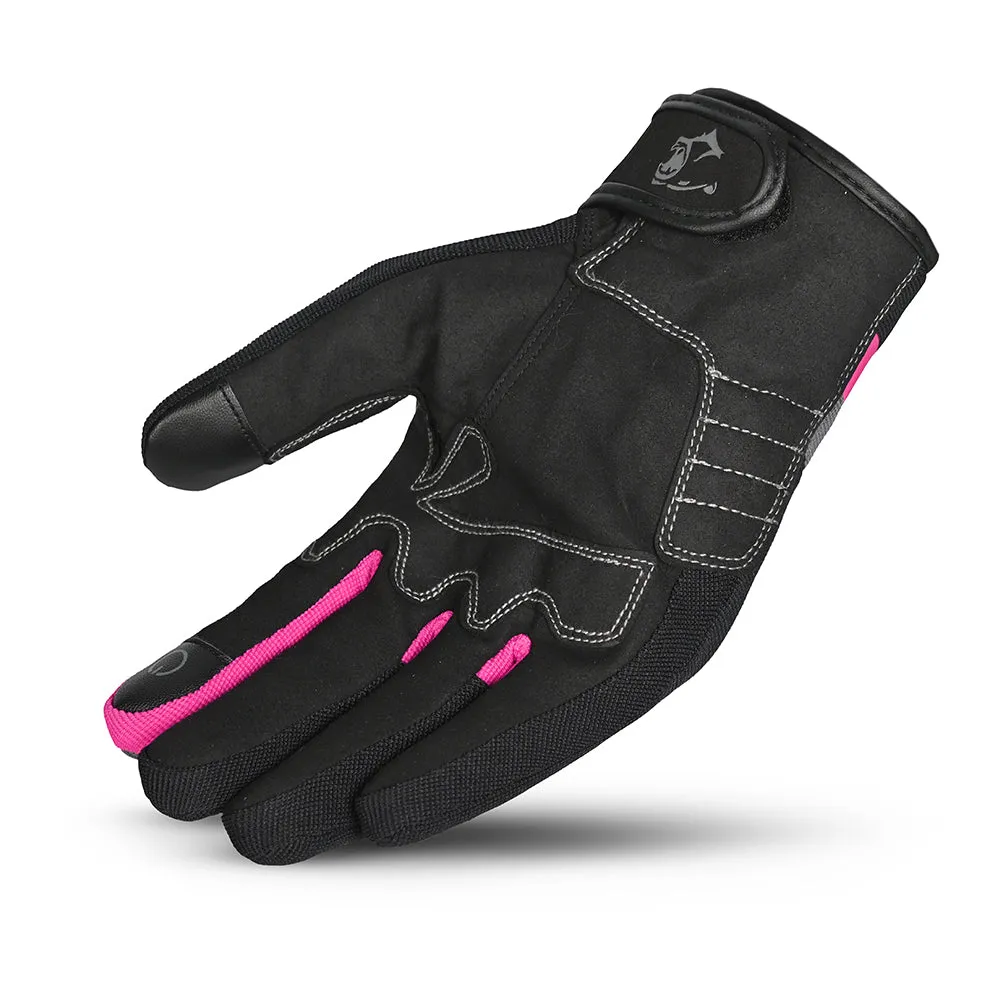 Bela Galaxy Winter Lady Motorcycle Gloves Black Pink