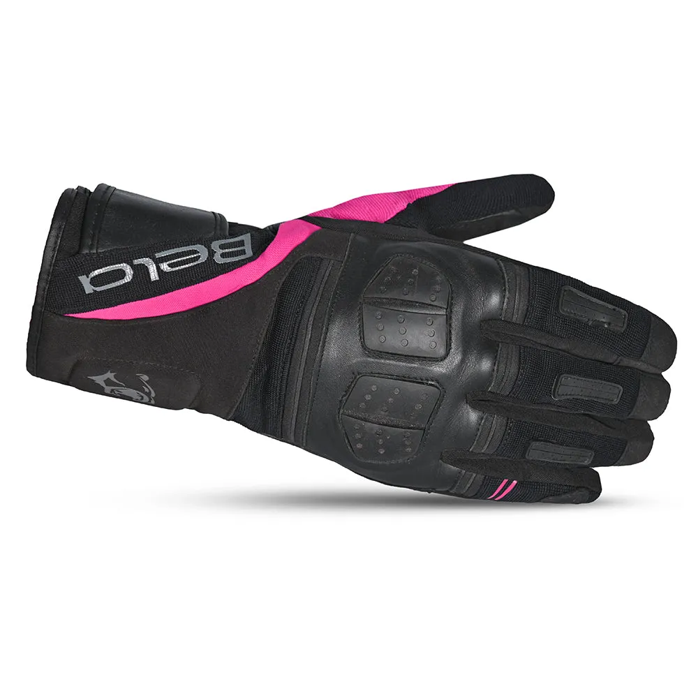 BELA Highway Women Winter Motorcycle Gloves Black Pink