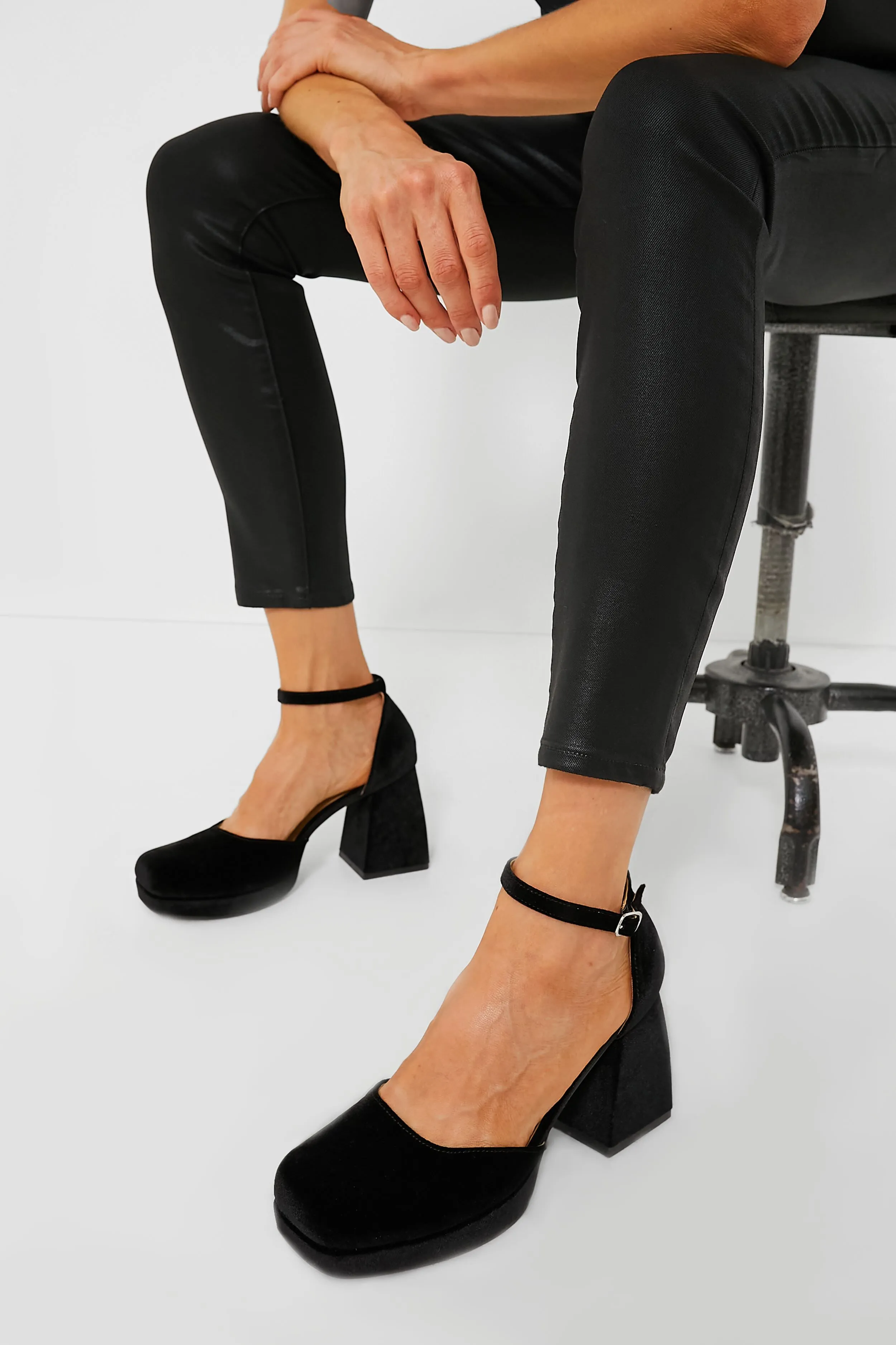 Black Misha Heels