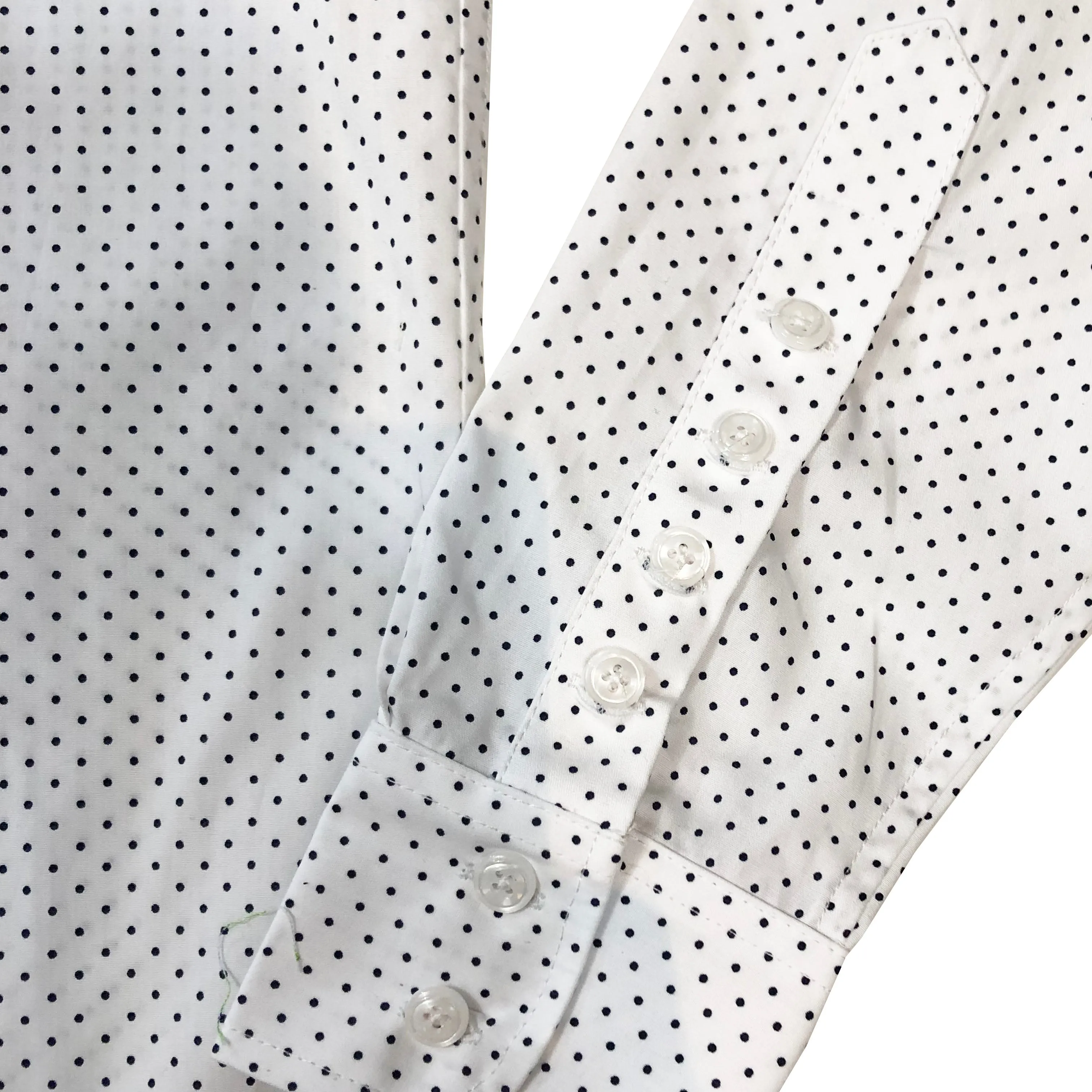 Bond - MOD BUTTON DOWN COTTON WHITE POLKA DOT SHIRT - IN STOCK - XL