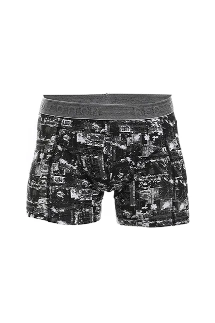 Boxer For Men Printed - Black