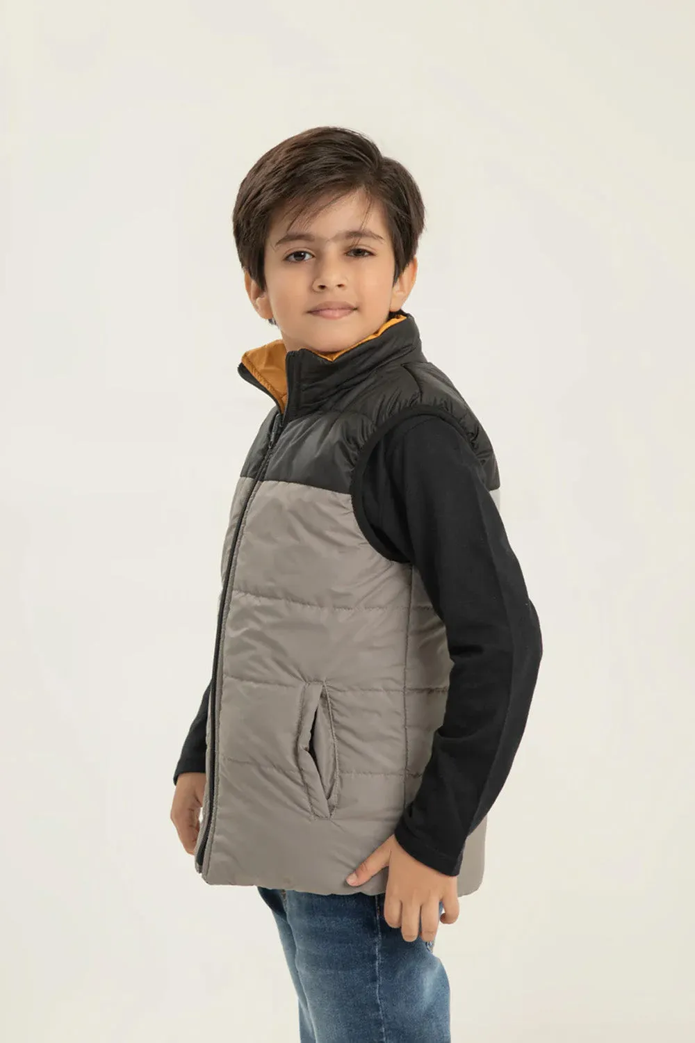 Boy's S/L Revesible Puffer Jacket