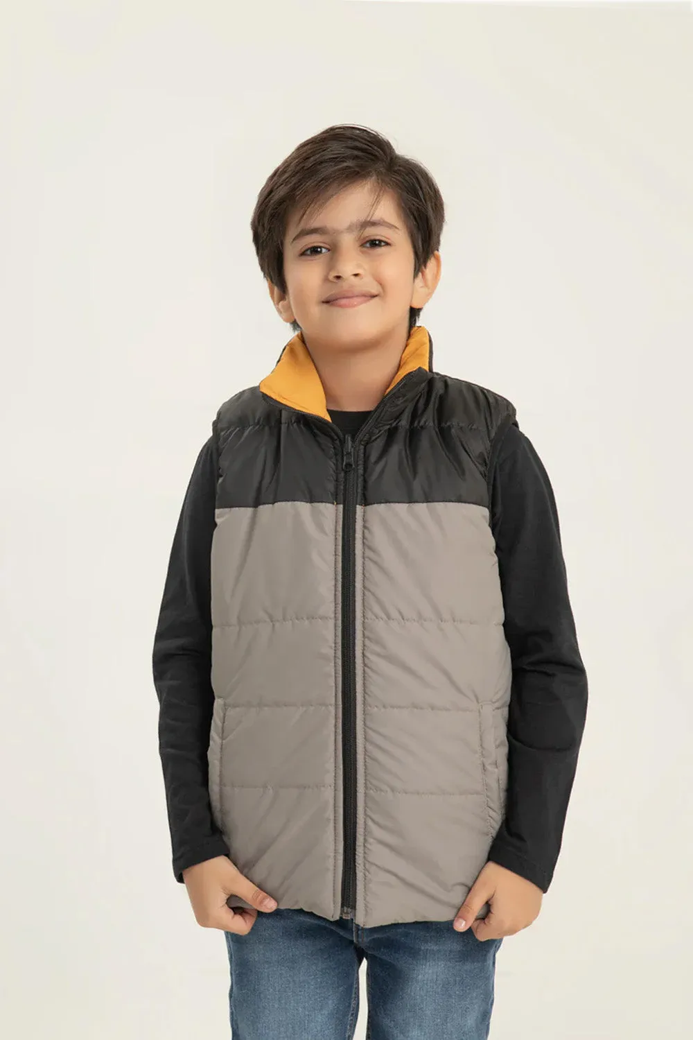 Boy's S/L Revesible Puffer Jacket