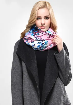 Brand Floral Wool Scarf