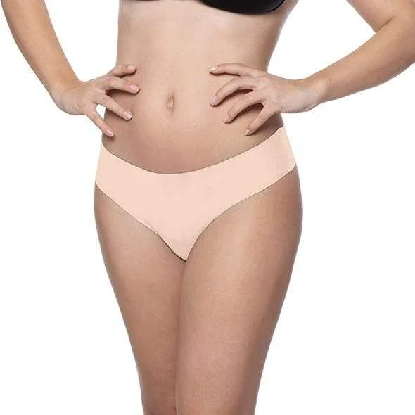 Bye Bra - Soft Seamless Invisible G String 2 Pcs M (Nude/Black)