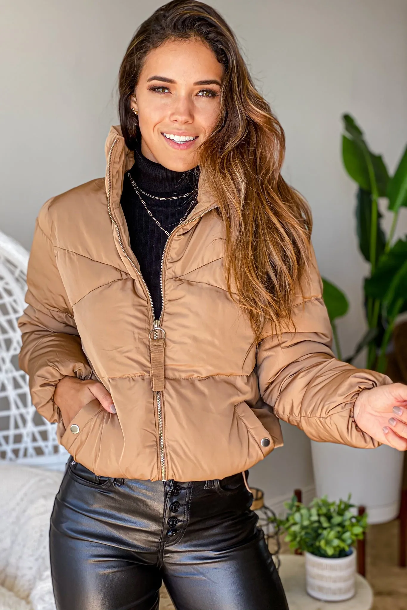 Camel Puffer Jacket