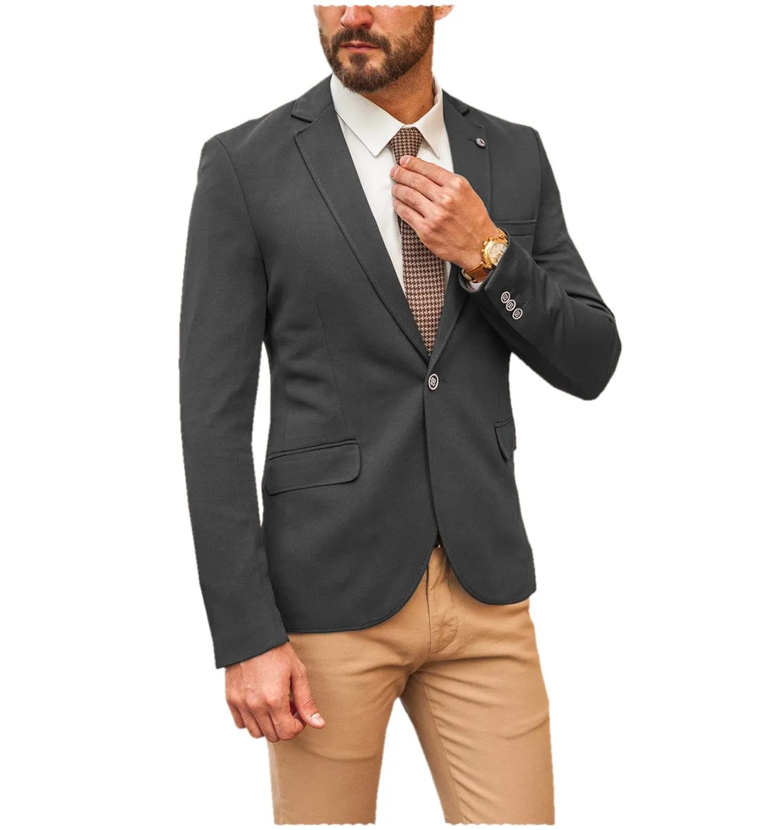 Casual Flat Men's Notch Laple Blazer