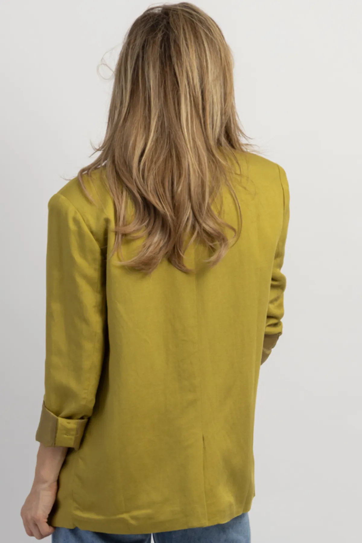 CHARTREUSE STRICTLY BIZ BUTTON BLAZER