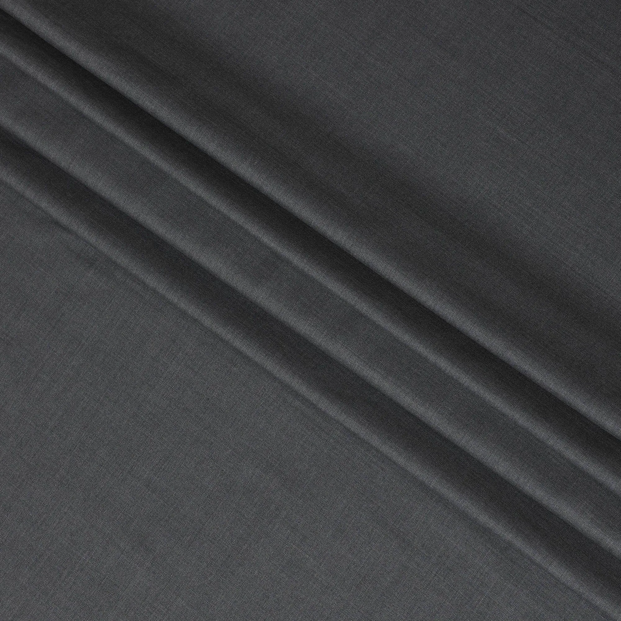 Coin grey plain Premium super 130's Australian superfine merino wool suiting fabric-D11431