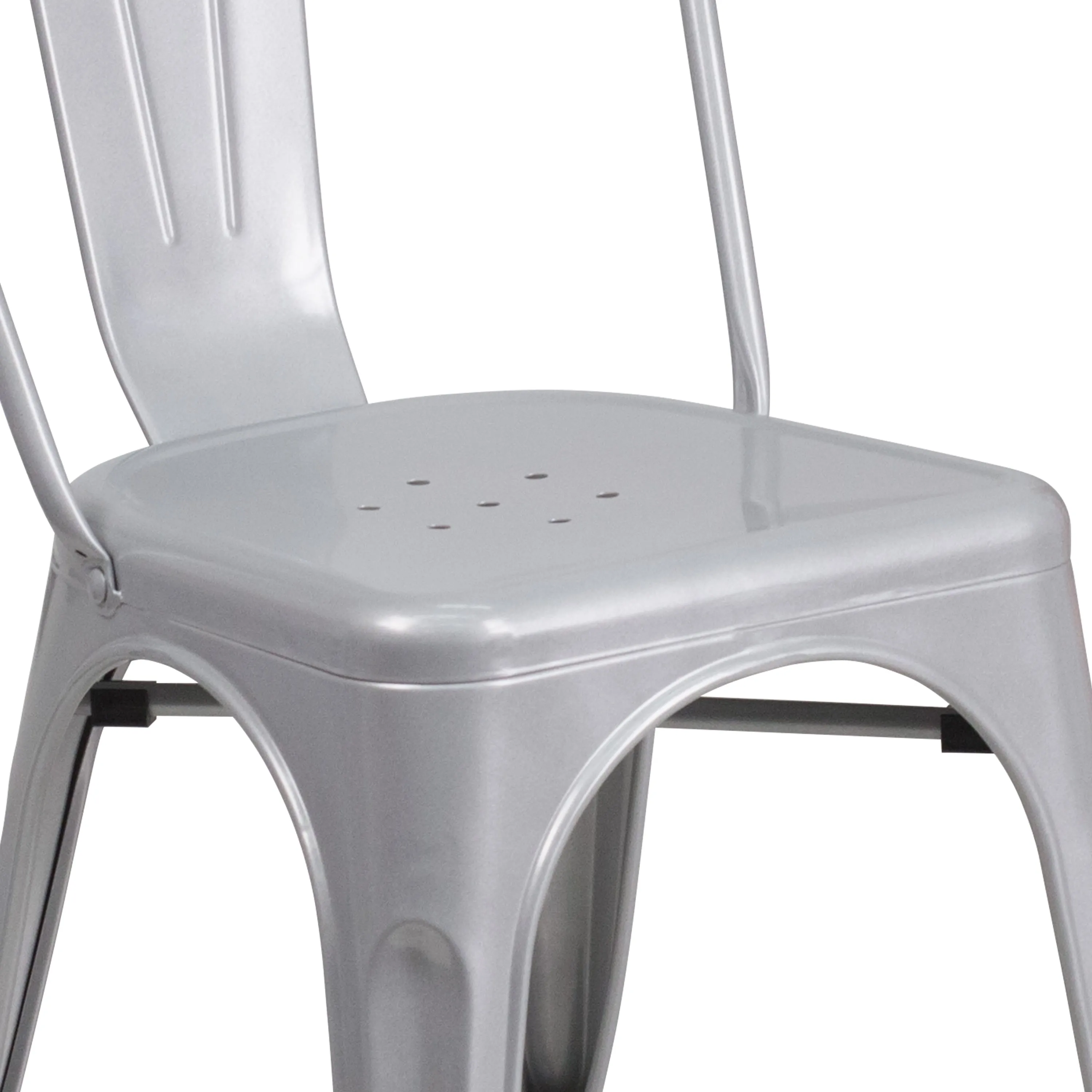 Commercial Grade Metal Indoor-Outdoor Stackable Chair