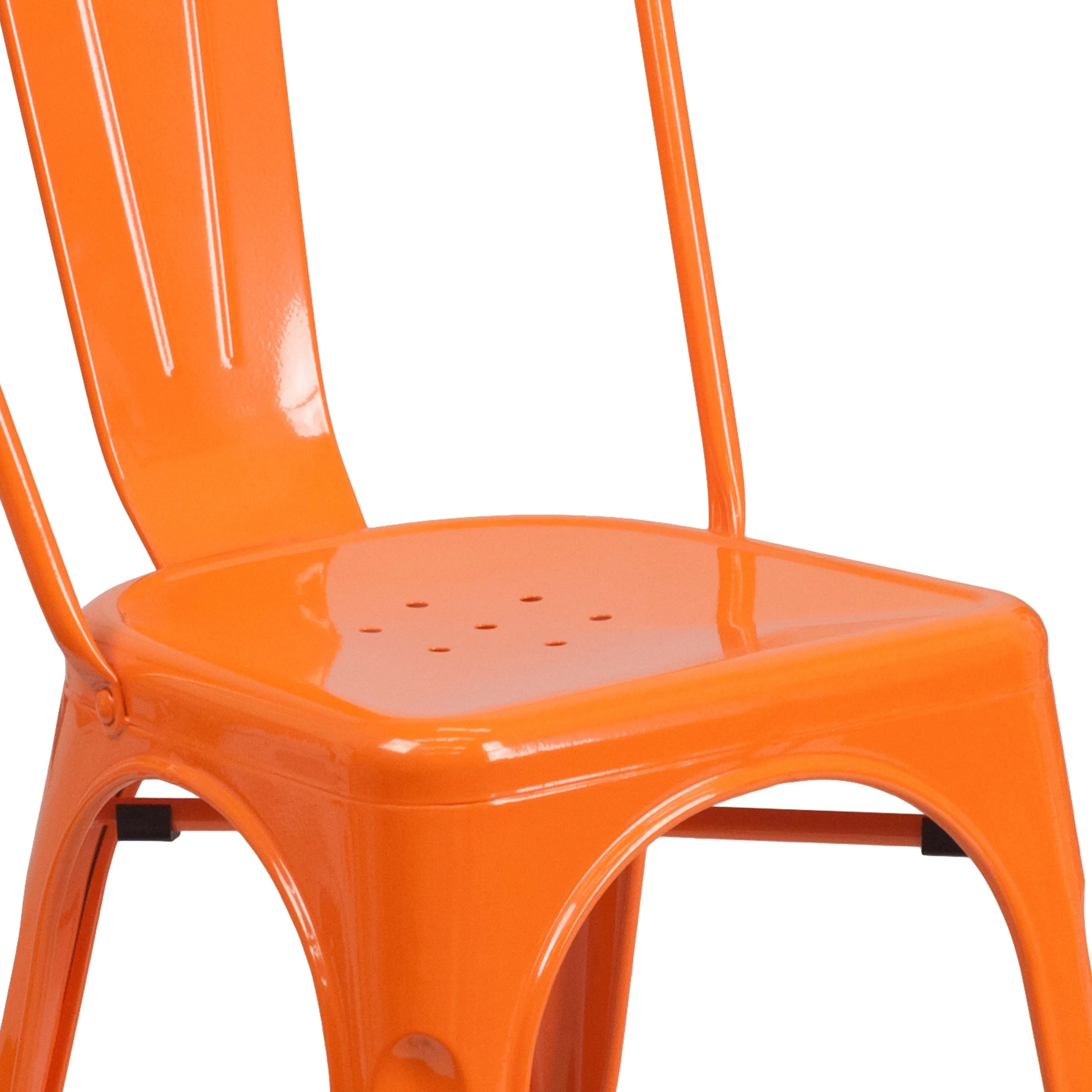 Commercial Grade Metal Indoor-Outdoor Stackable Chair