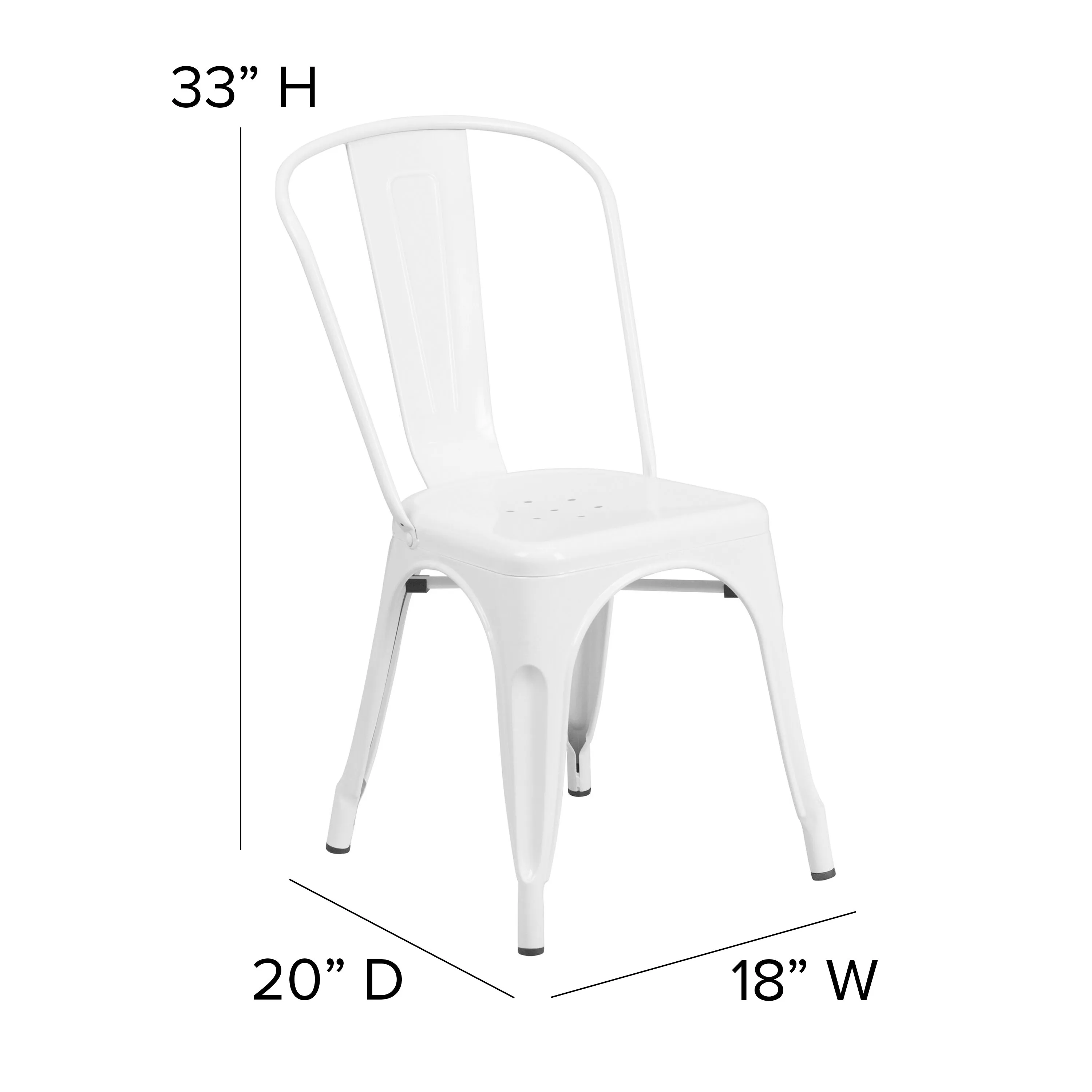 Commercial Grade Metal Indoor-Outdoor Stackable Chair