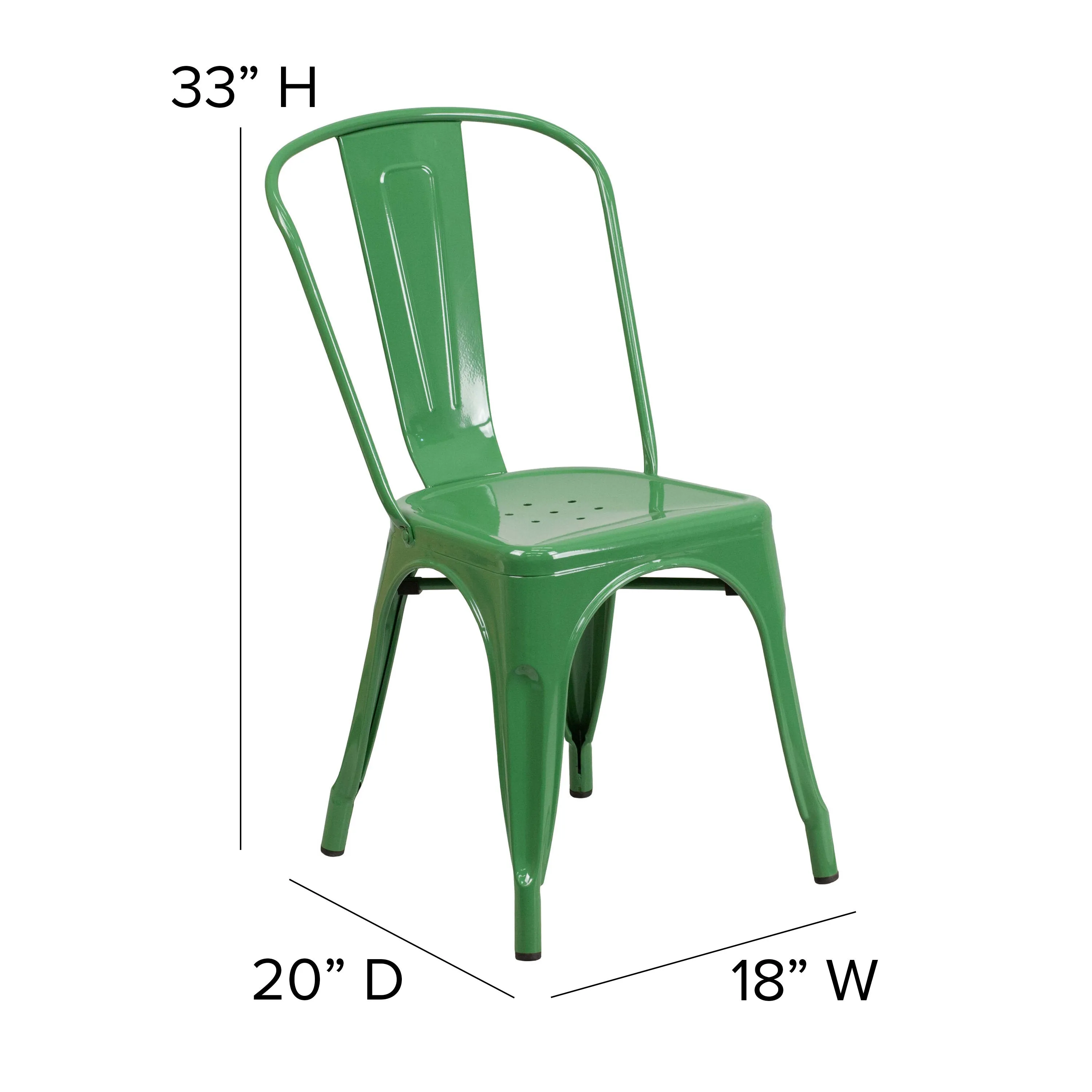 Commercial Grade Metal Indoor-Outdoor Stackable Chair