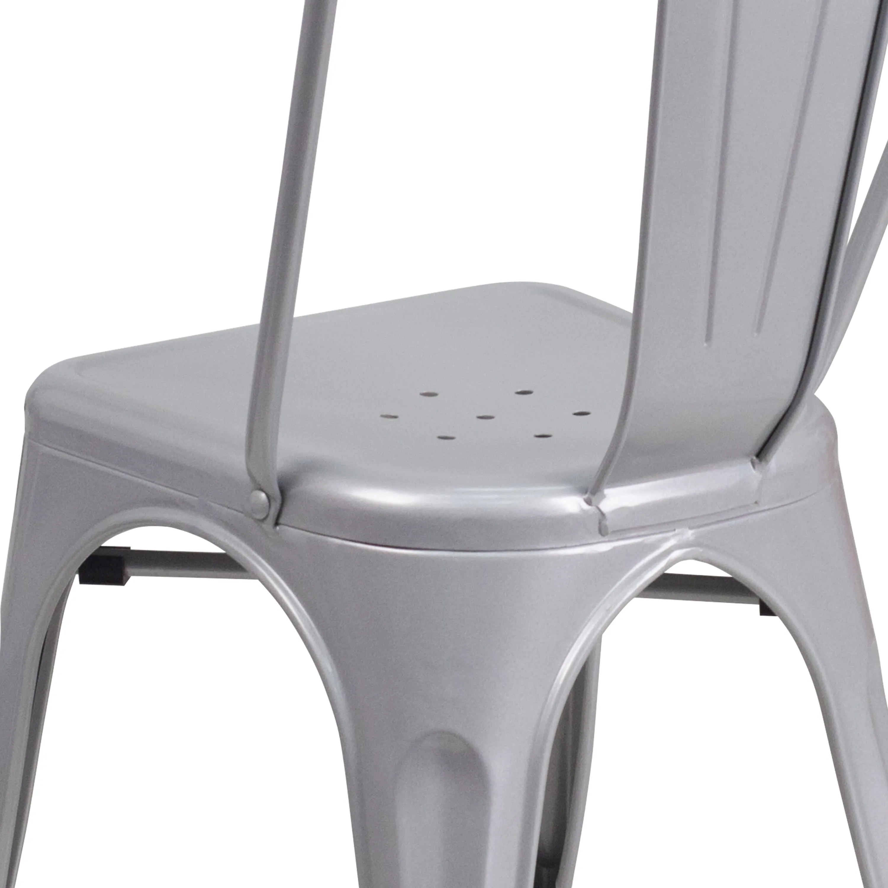 Commercial Grade Metal Indoor-Outdoor Stackable Chair