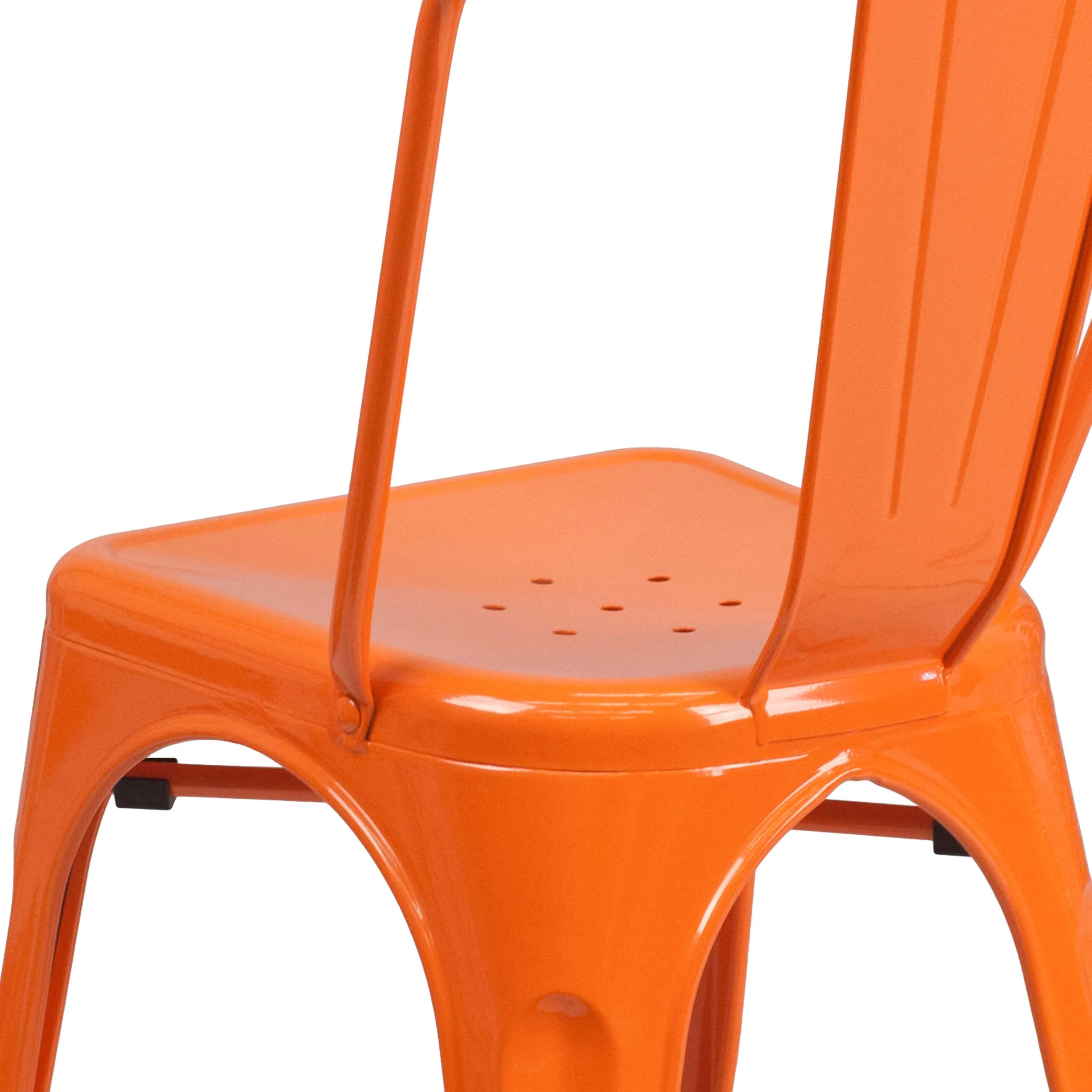 Commercial Grade Metal Indoor-Outdoor Stackable Chair