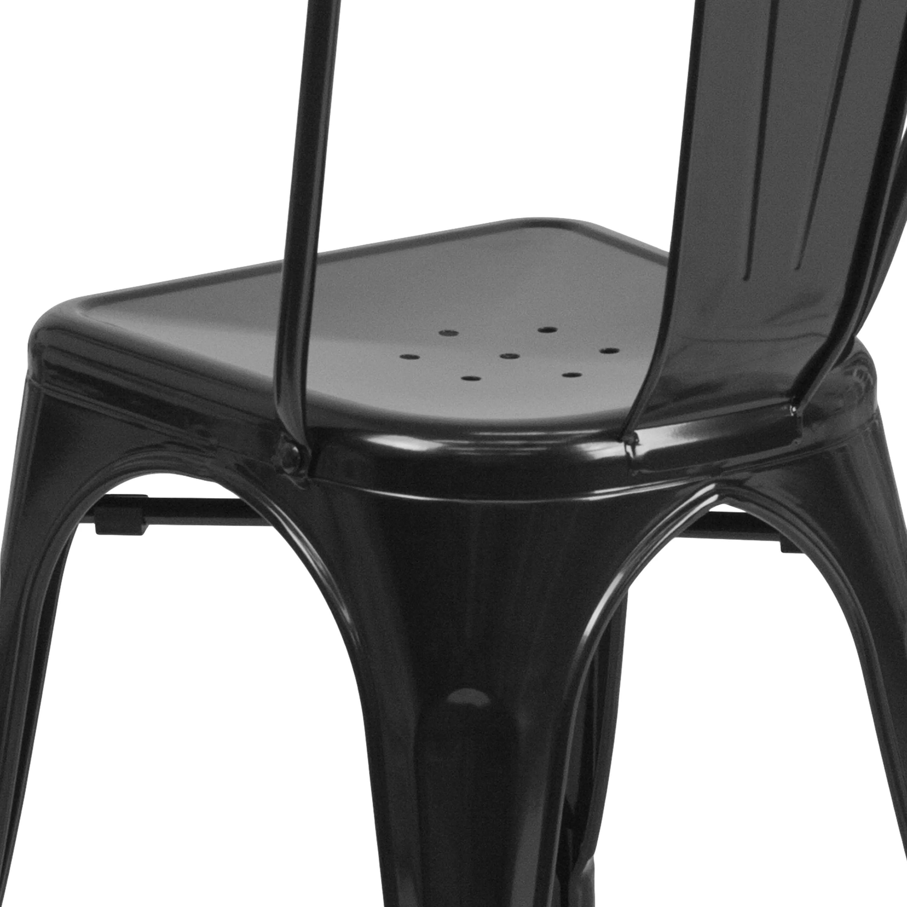 Commercial Grade Metal Indoor-Outdoor Stackable Chair