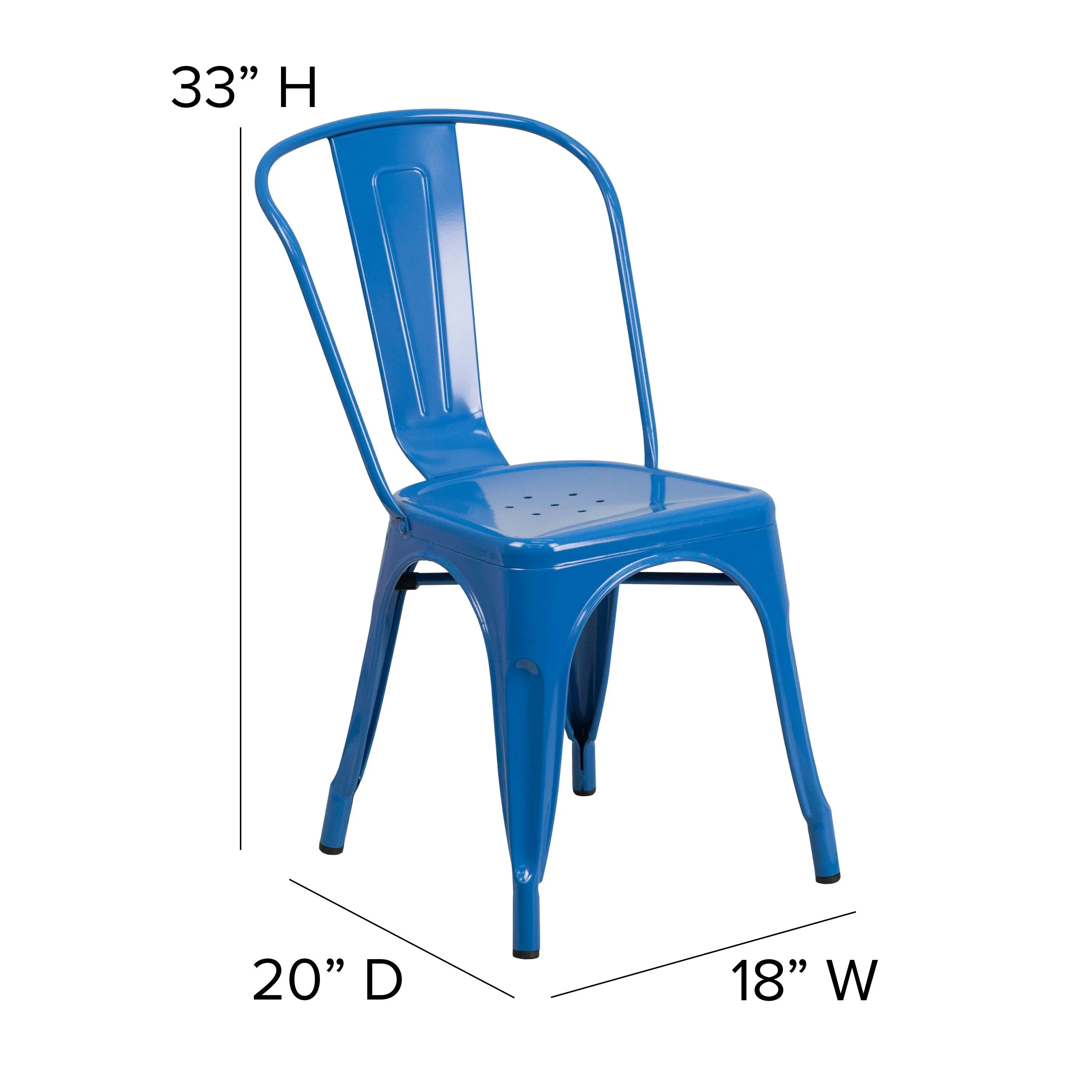 Commercial Grade Metal Indoor-Outdoor Stackable Chair