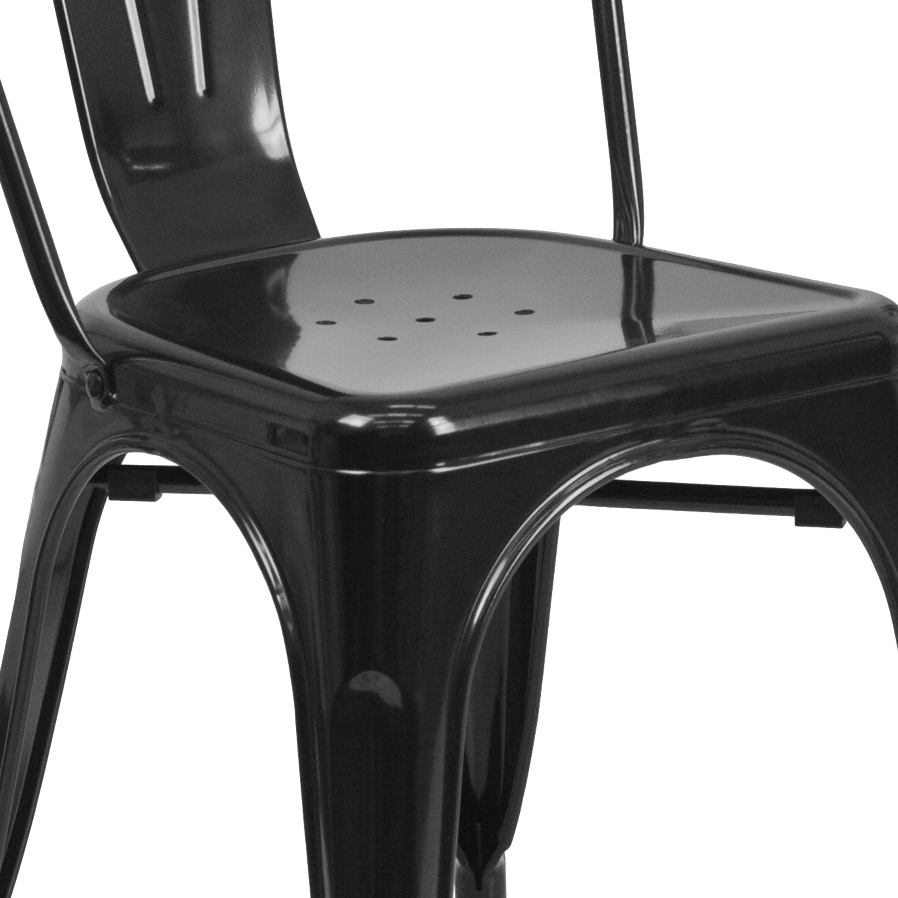 Commercial Grade Metal Indoor-Outdoor Stackable Chair