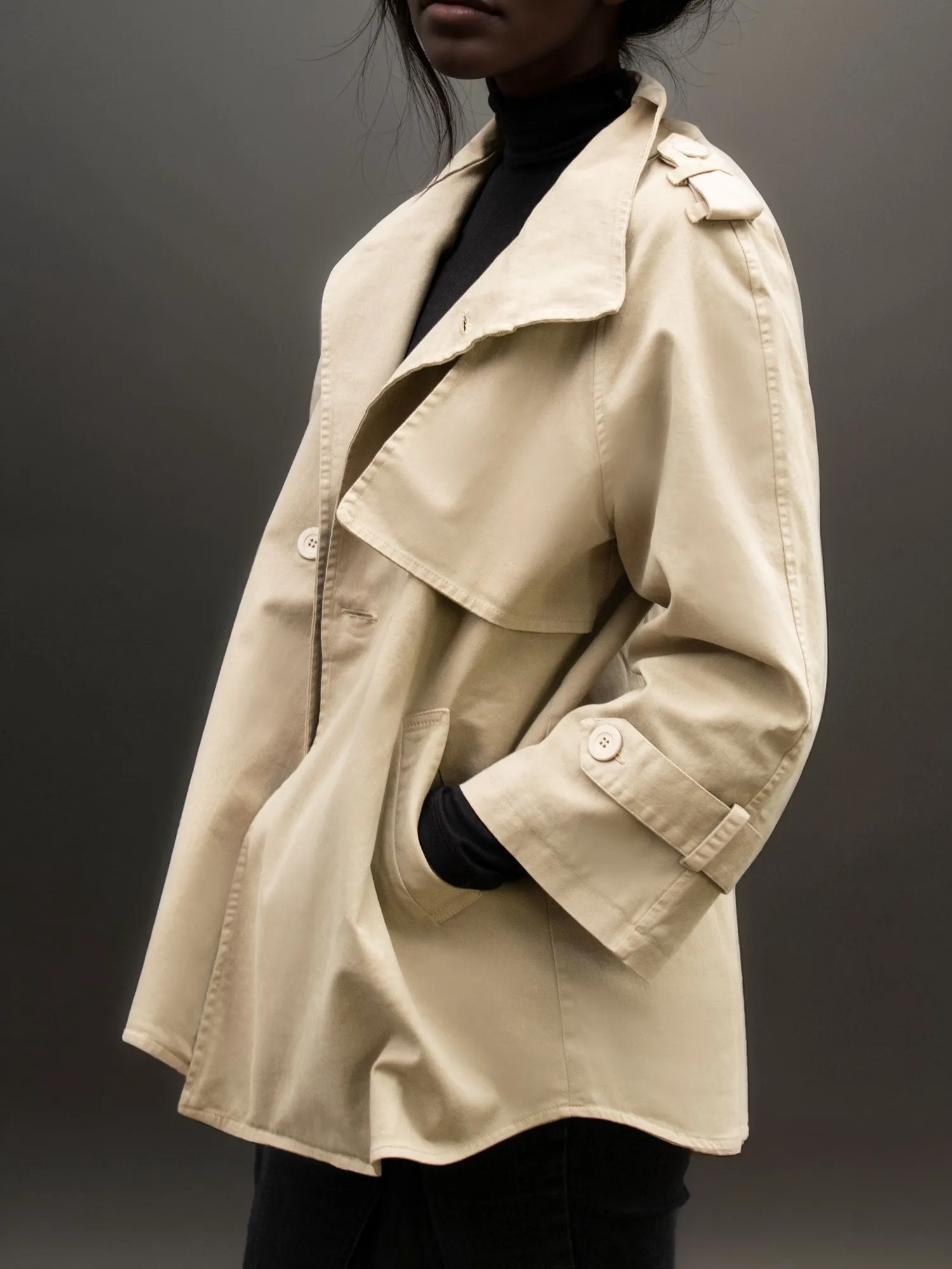 Cotton-Gaberdine Trench Coat