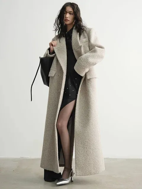 Crema Long Woolen Coat