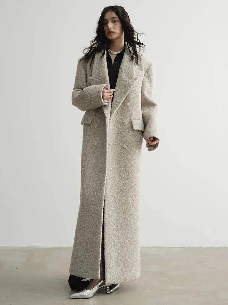 Crema Long Woolen Coat