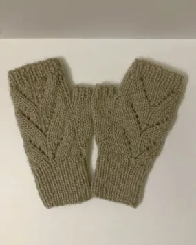 Dania's Knits Angora Hand Knitted fingerless Gloves