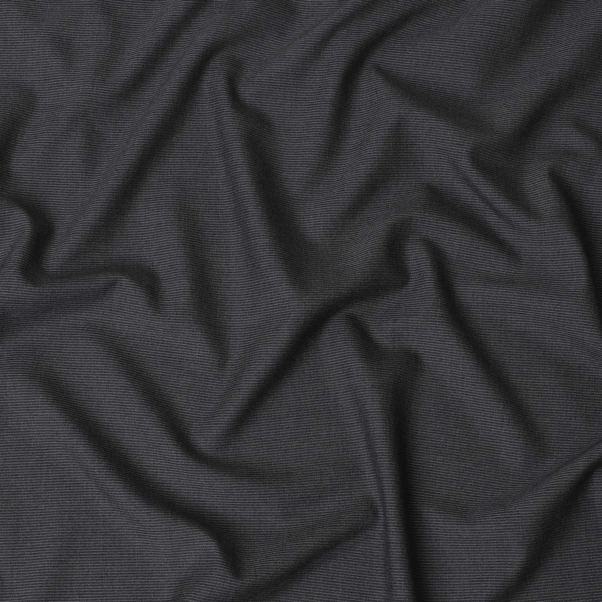 Dark charcoal grey Premium pure English super 120's all wool suiting fabric with grey stripe design-D14823