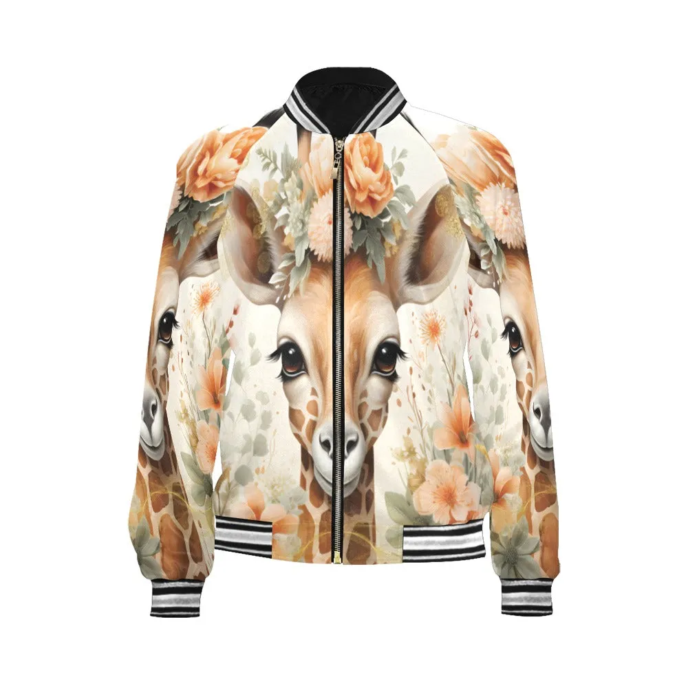 Deer awd422 Bomber Jacket for Women