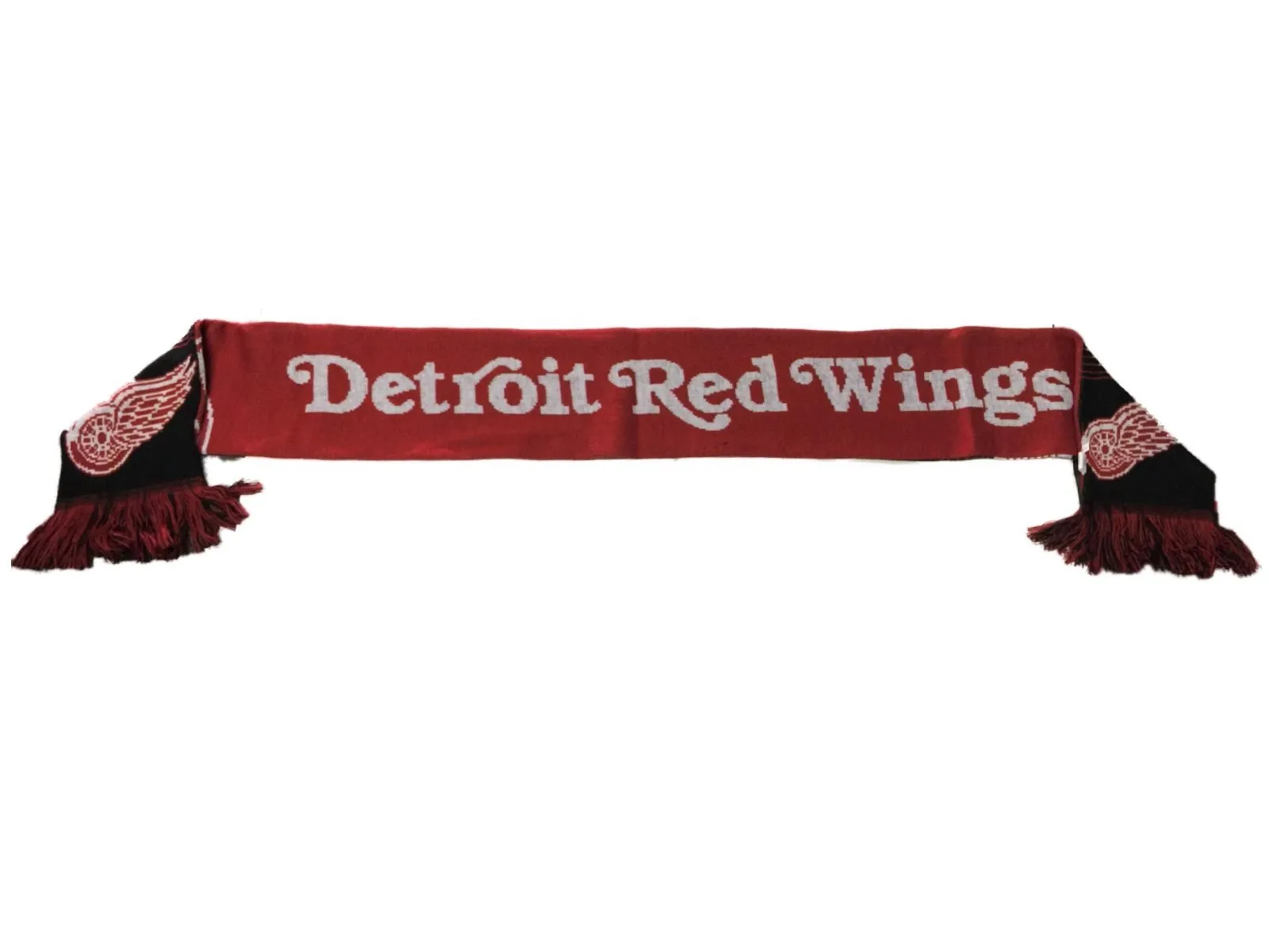 Detroit Red Wings FC Red Reversible Split Logo Acrylic Knit Winter Scarf