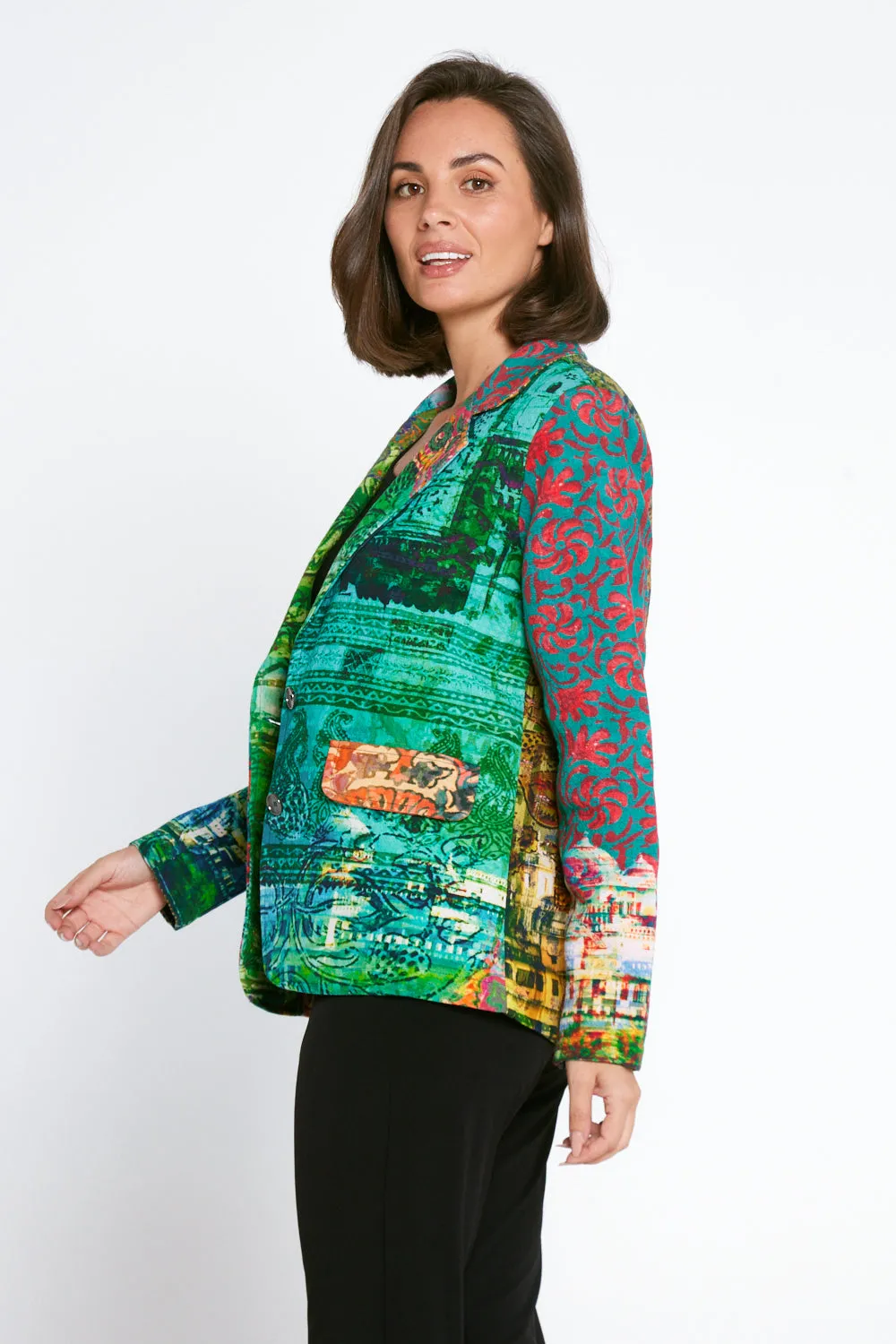 Digital Print Cotton Blazer - Marrakesh Mirage