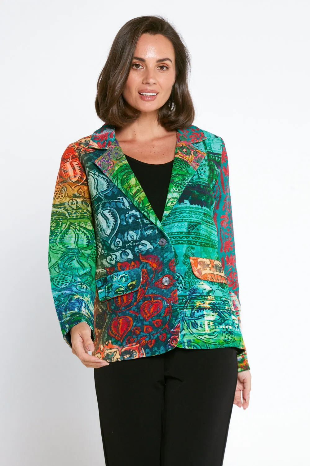 Digital Print Cotton Blazer - Marrakesh Mirage