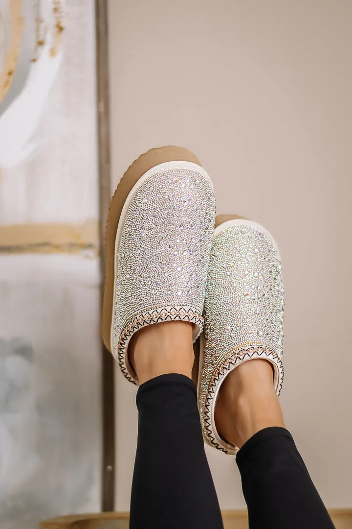 Do Not Disturb Rhinestone Slip On Shoes